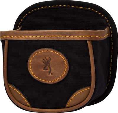Browning Lona Canvas Shell Box Carrier Black/Brown Leather Trim