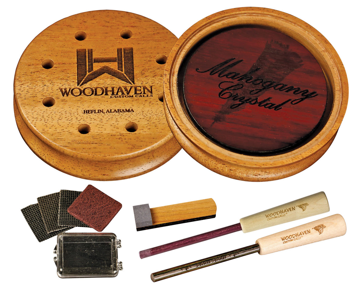 Woodhaven WH355 Mahogany Crystal Turkey Call with Two Matched Strikers