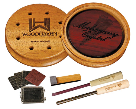 Woodhaven WH355 Mahogany Crystal Turkey Call with Two Matched Strikers