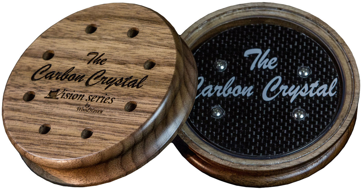 Woodhaven WH057 Carbon Crystal Turkey Friction Call Brown Crystal/Walnut
