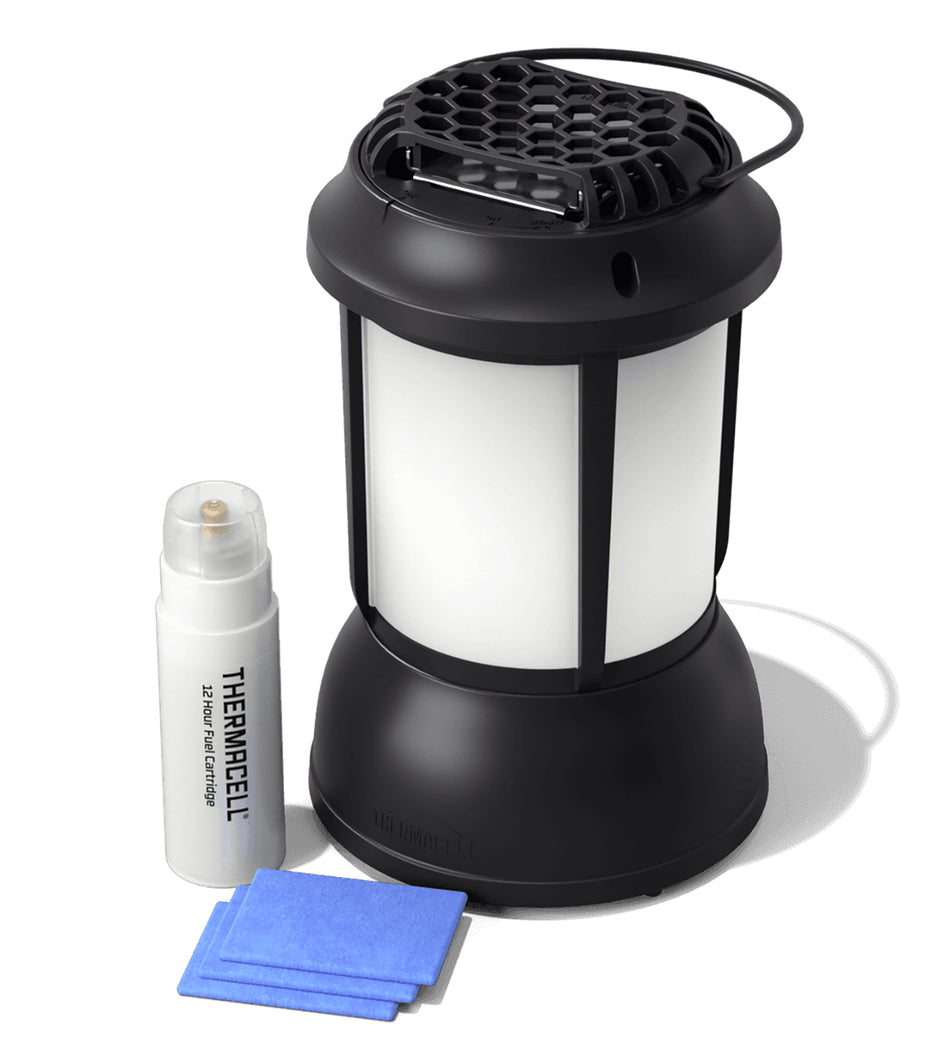 Thermacell Patio Shield PSLL2 Mosquito Repeller Lantern Black Effective 15 ft Odorless 12-Hour Coverage