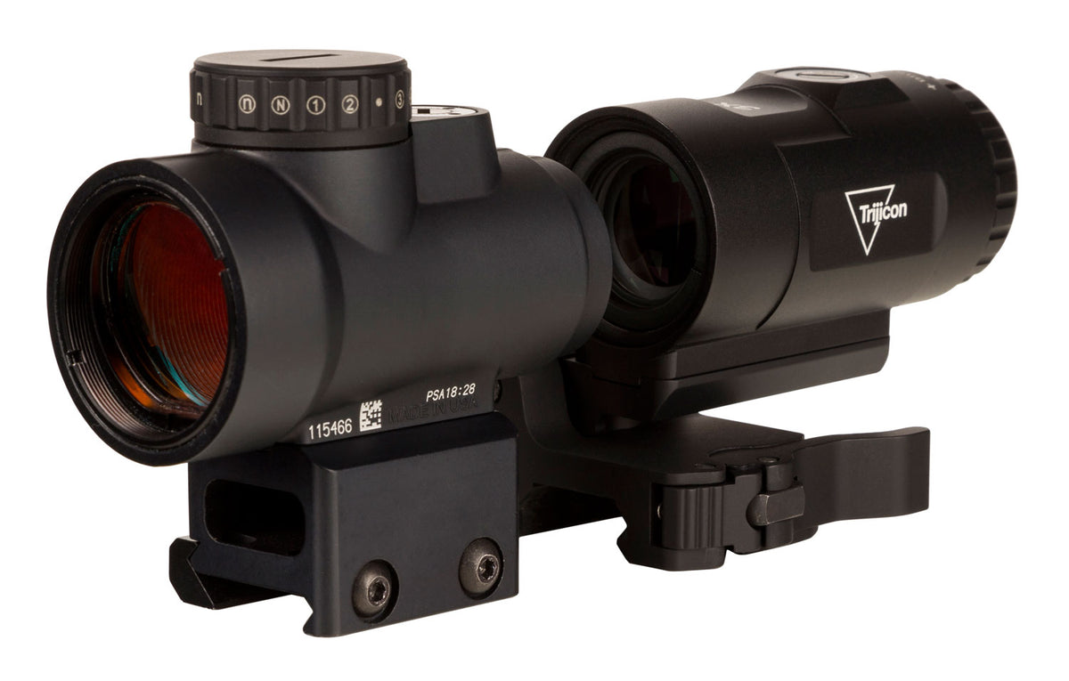 Trijicon MRO HD 2200057 Matte Black Multi Reticle Red Dot Sight 3x Magnifier Combo Set