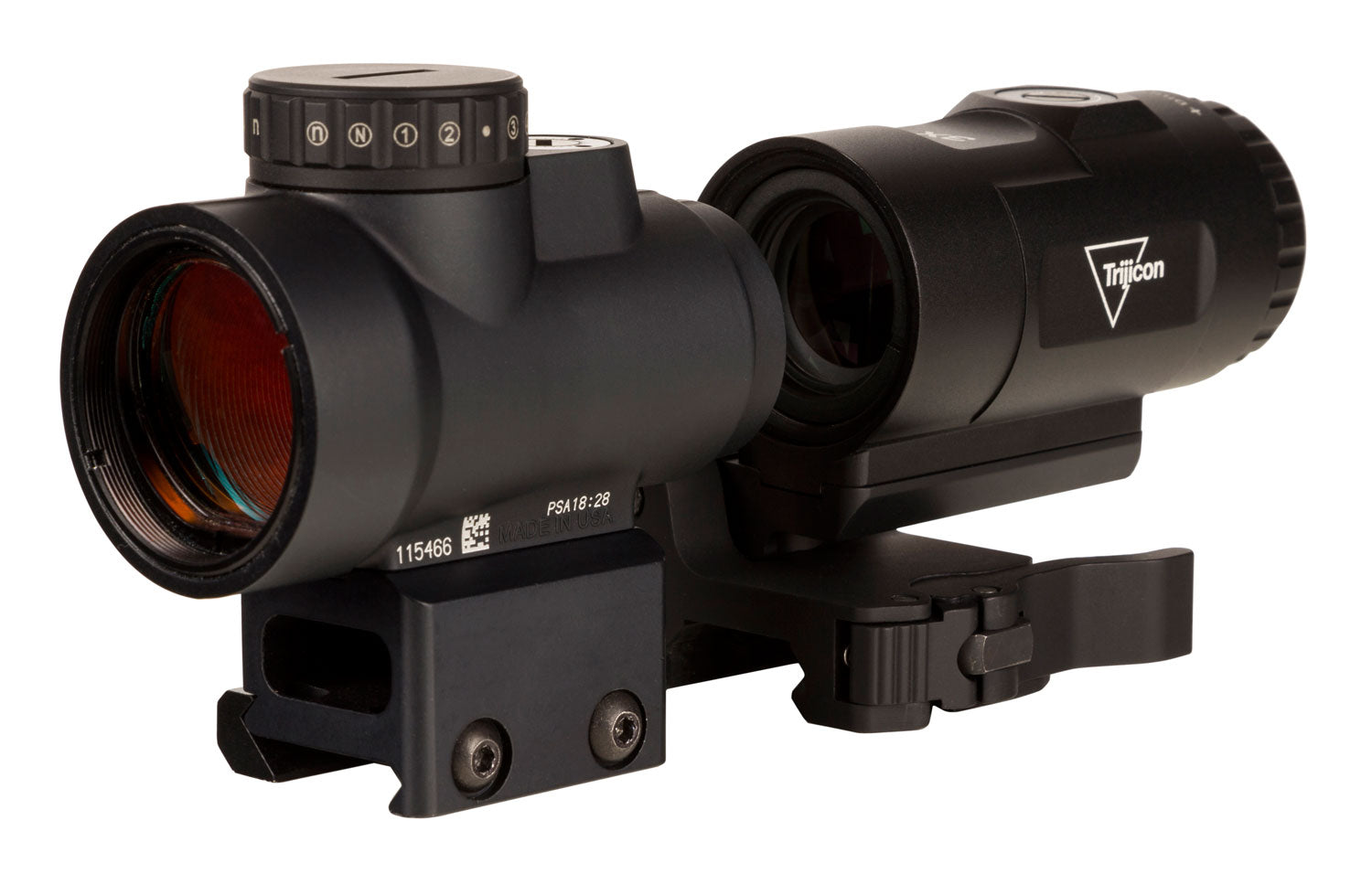 Trijicon MRO HD 2200057 Matte Black Multi Reticle Red Dot Sight 3x Magnifier Combo Set