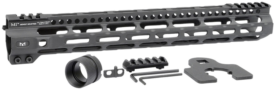 Midwest Industries 14" Combat Lightweight AR-15 M-LOK Handguard Picatinny Black Hardcoat Anodized Aluminum