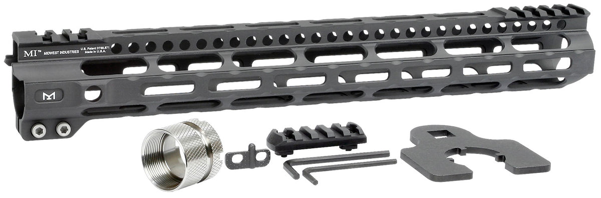 Midwest Industries 14" Ultralight AR-15 M-LOK Handguard Picatinny Black Hardcoat Anodized Aluminum