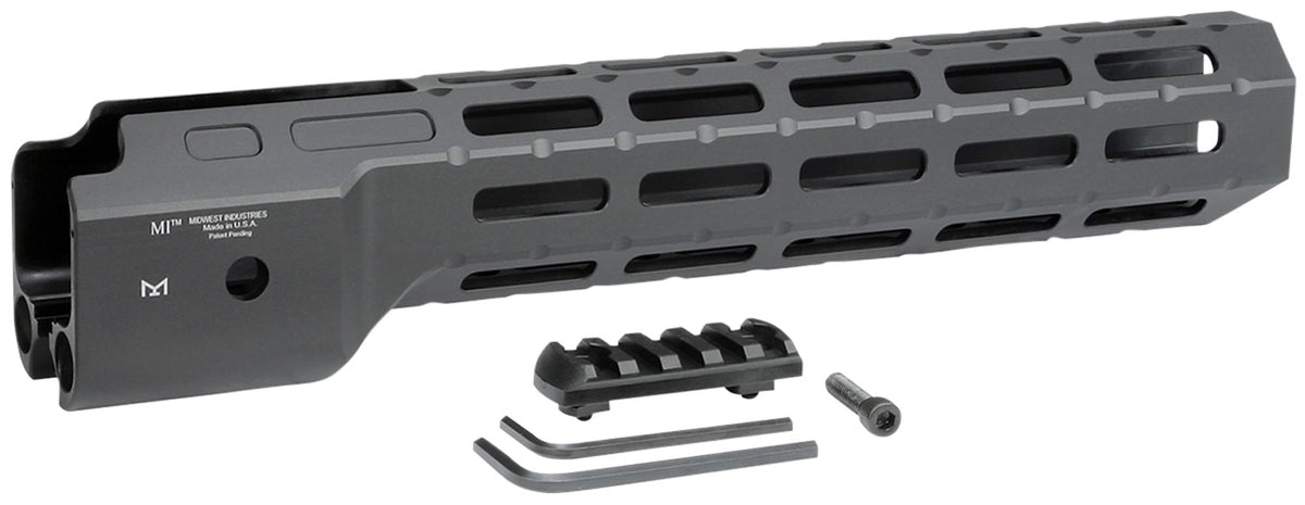 Midwest Industries Ruger PC9 Combat M-LOK Handguard 12" 6061-T6 Aluminum Black Hardcoat Anodized