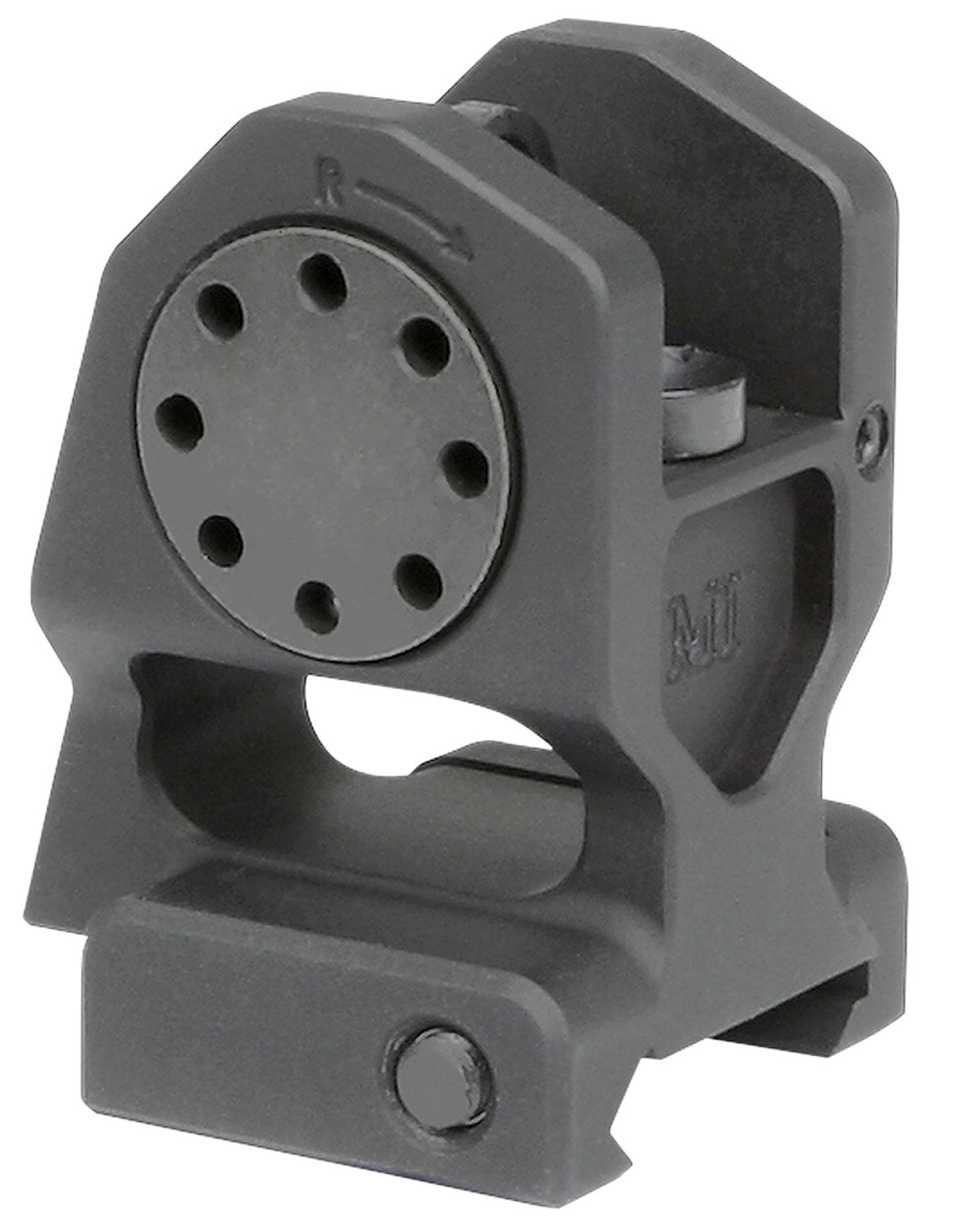 Midwest Industries Combat AR-15 Fixed Rear Sight Black Billet Aluminum M16/M4 Compatible