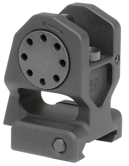 Midwest Industries Combat AR-15 Fixed Rear Sight Black Billet Aluminum M16/M4 Compatible