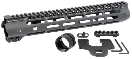 Midwest Industries 12.625" Slimline AR-15 M-LOK Handguard Picatinny Black Hardcoat Anodized Aluminum