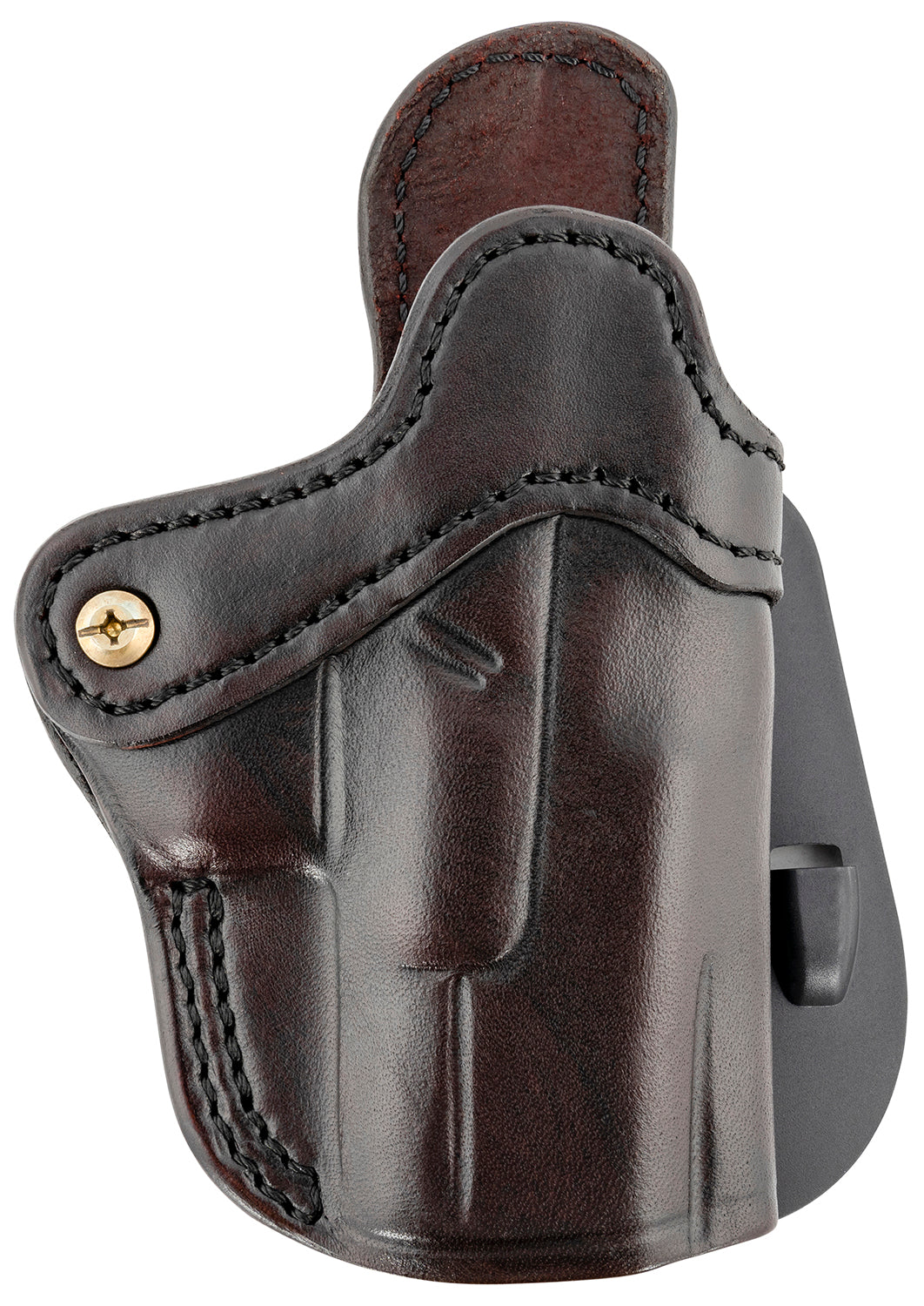 1791 Gunleather OWB BH2.1 Optic Ready Size 2.1 Signature Brown Leather Paddle Holster for Springfield XD & Glock 17, Right Hand