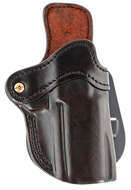 1791 Gunleather BH2.4 Optic Ready Signature Brown Leather OWB Paddle Holster Compatible with Springfield XD-M, Sig P320 & Walther PPQ