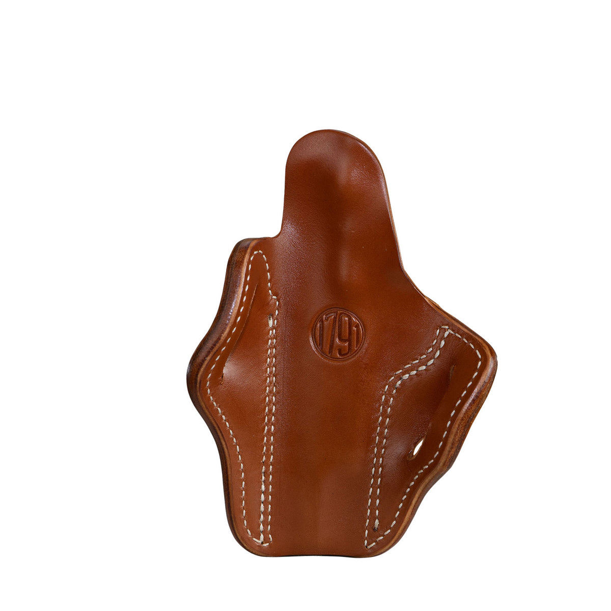 1791 Gunleather BH1 Optic Ready Classic Brown Leather OWB Belt Slide Holster Compatible with 5" 1911, Right Hand