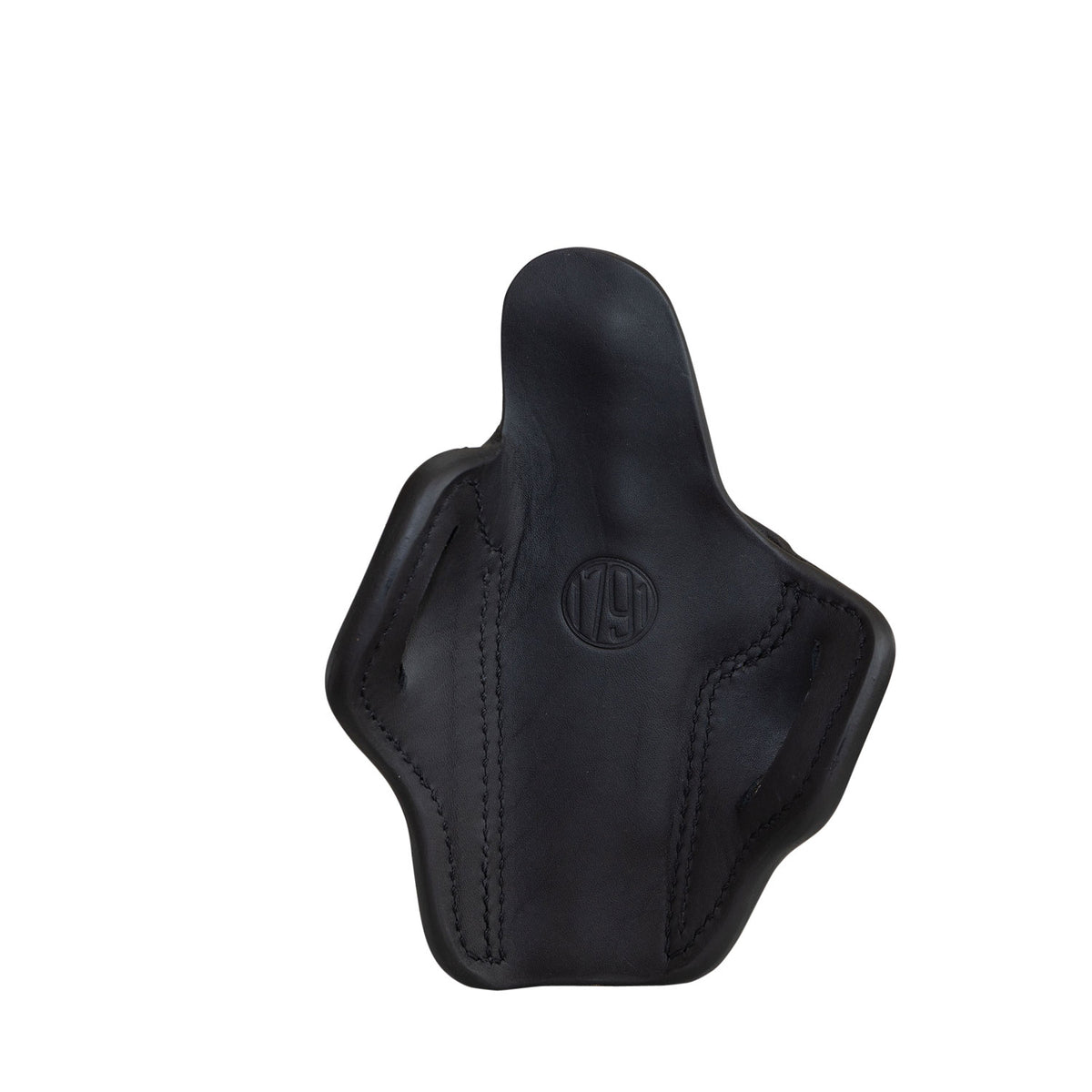 1791 Gunleather BH1 Optic Ready Stealth Black Leather OWB Belt Slide Holster Compatible with 5" 1911, Right Hand