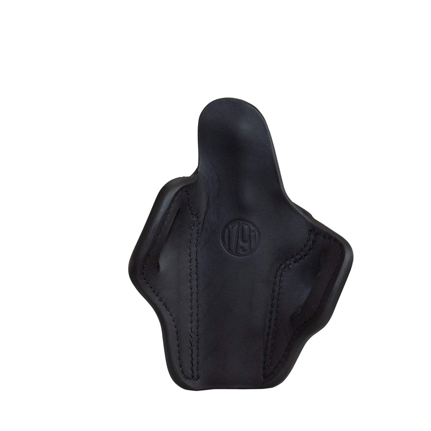 1791 Gunleather BH1 Optic Ready Stealth Black Leather OWB Belt Slide Holster Compatible with 5" 1911, Right Hand