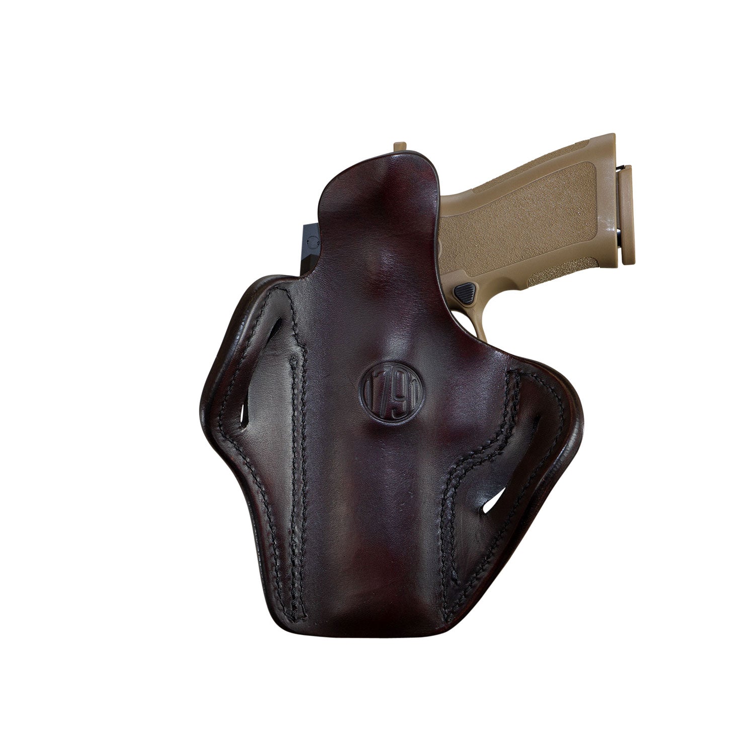 1791 Gunleather Optic Ready OWB Belt Slide BH2.4 Signature Brown – Right Hand, Fits Walther PPQ, Sig P320 & Springfield XD-M