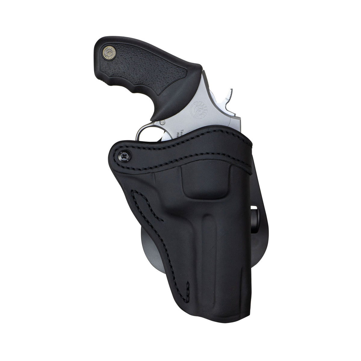 1791 Gunleather OWB Paddle Holster RVH2 Stealth Black Leather – Fits Ruger GP100 / S&W 686, Right Hand