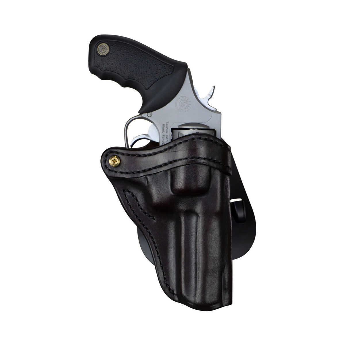 1791 Gunleather OWB Paddle Holster RVH2 Signature Brown Leather – Fits Ruger GP100 / S&W 686, Right Hand