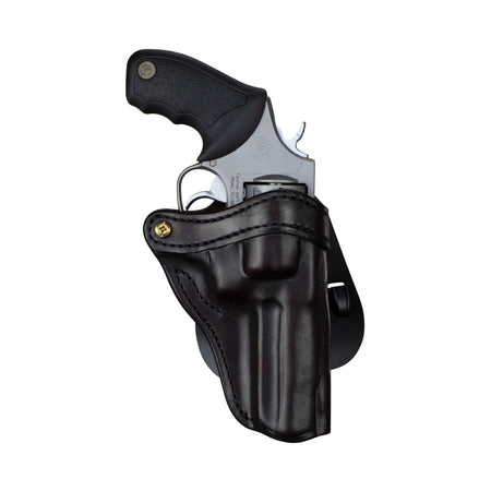 1791 Gunleather OWB Paddle Holster RVH2 Signature Brown Leather – Fits Ruger GP100 / S&W 686, Right Hand