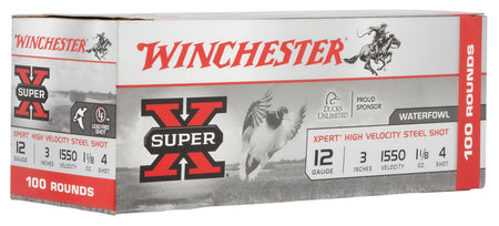 Winchester XPERT STEEL HIgh Velocity Value Pack Shotgun Ammo 12 Gauge 3 in 1-1/8 oz #4