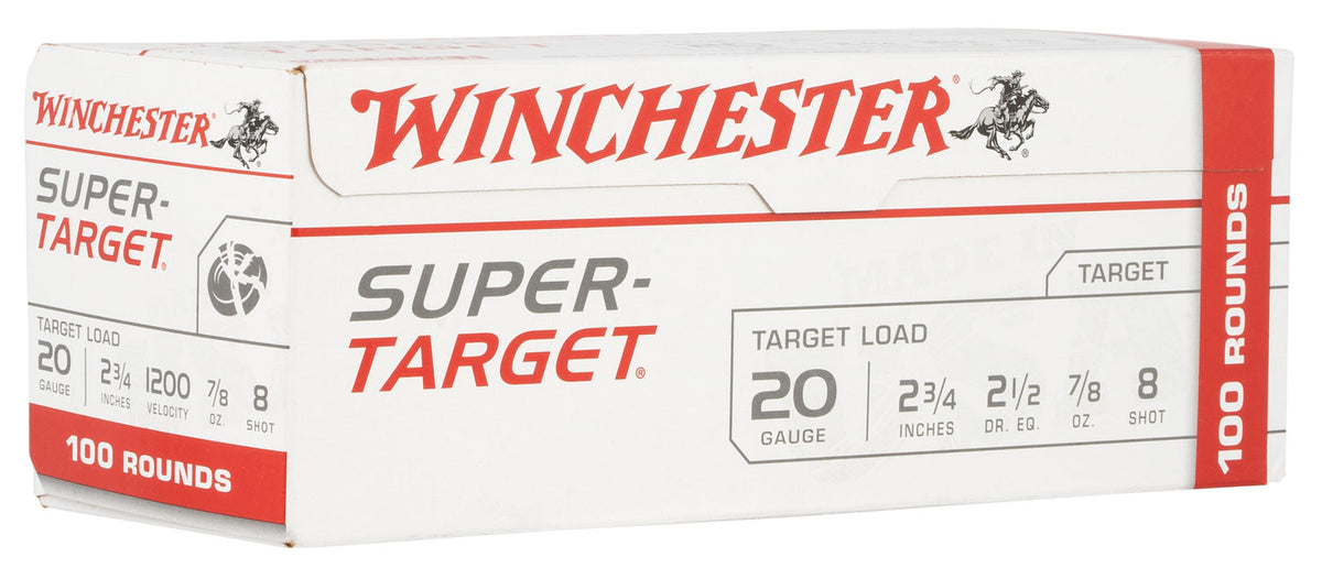 Winchester Super-Target Value Pack Shotgun Ammo 20 Gauge 2.75 in 7/8 oz #8