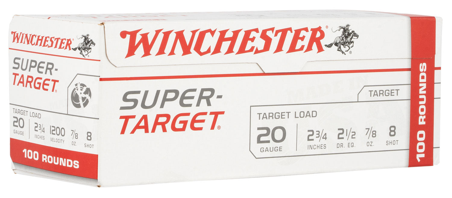Winchester Super-Target Value Pack Shotgun Ammo 20 Gauge 2.75 in 7/8 oz #8