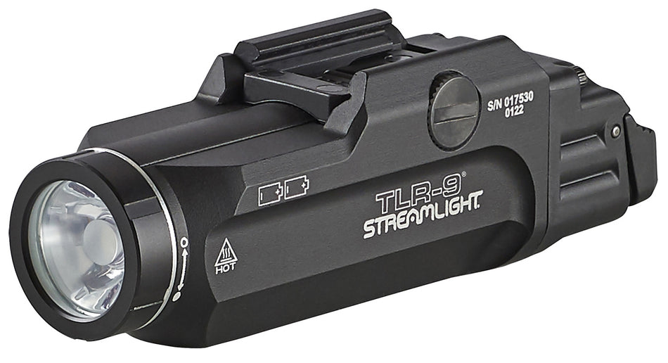 Streamlight TLR-9 1,000-Lumen Full-Frame Pistol Light with Rear Paddle Switches, Black Anodized
