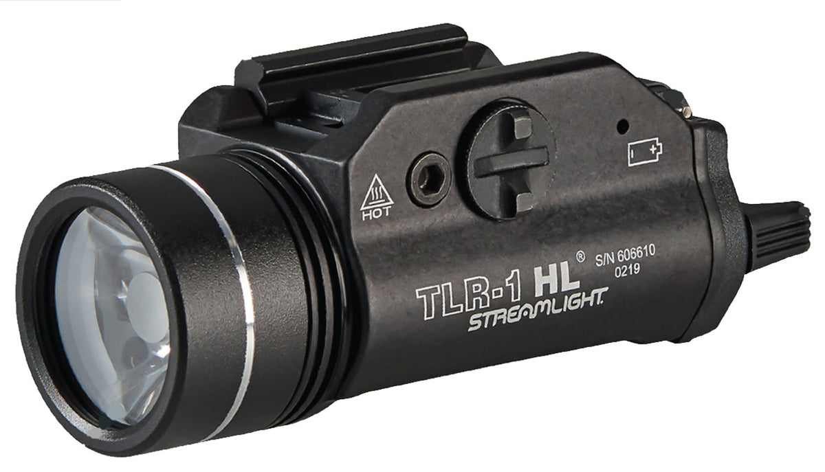Streamlight TLR-1 HL 1,000-Lumen Weapon-Mounted Tactical Light, Picatinny Rail, Black Anodized