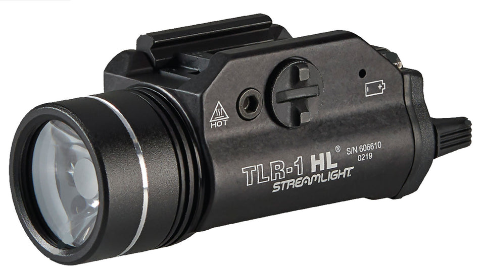 Streamlight TLR-1 HL 1,000-Lumen Weapon-Mounted Tactical Light, Picatinny Rail, Black Anodized