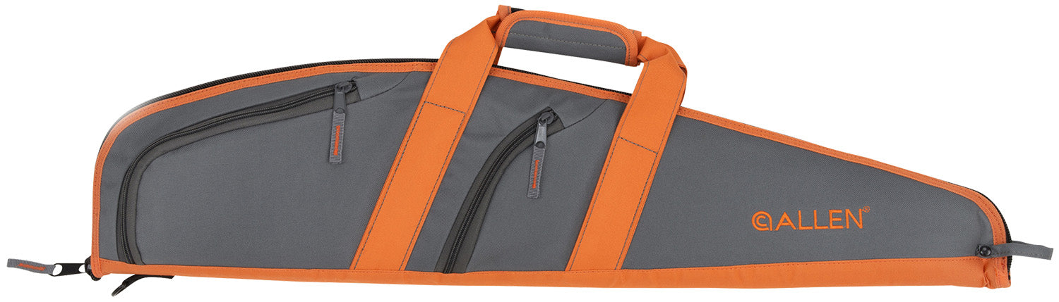 Allen 31732 Springs Compact Youth 32 Inch Rifle Case Gray with Orange Trim and Two Accessory Pockets