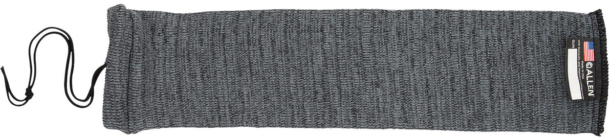 Allen 1314 Gray Knit Handgun Storage Sock Silicone Treated with Drawstring, Made in USA