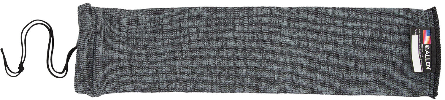 Allen 1314 Gray Knit Handgun Storage Sock Silicone Treated with Drawstring, Made in USA