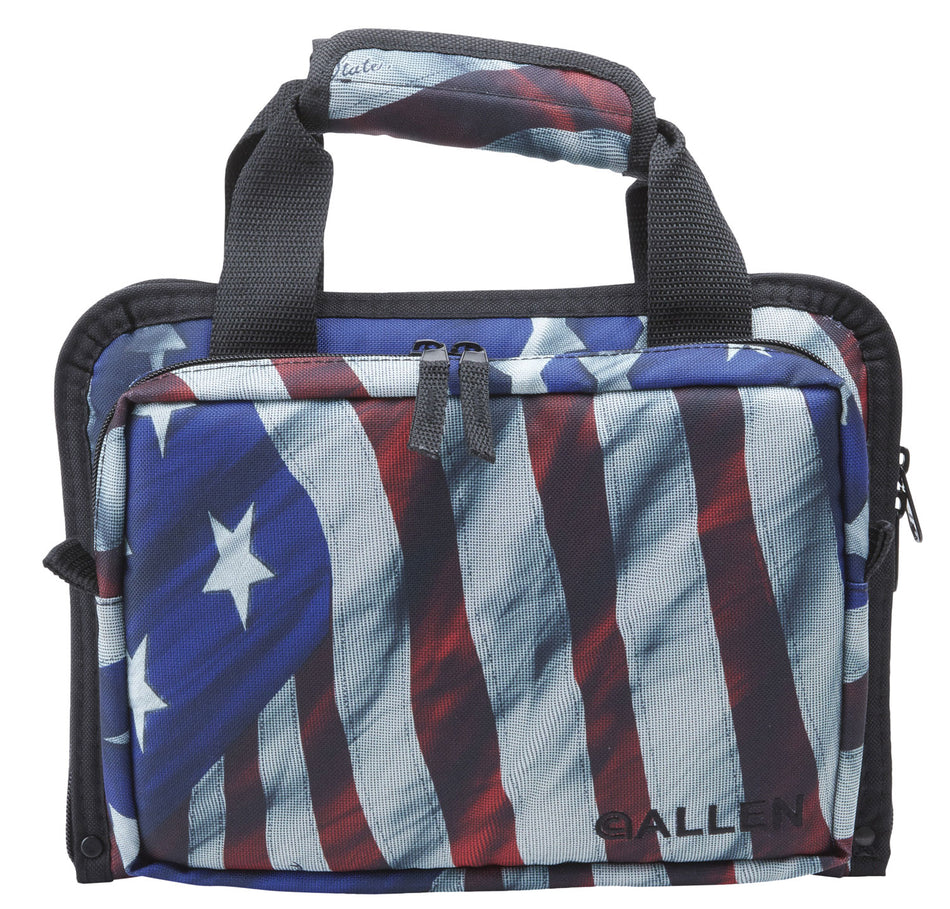 Allen 7609 Victory Stars and Stripes Duplex Pistol Case for 2 Handguns with Padded Carry Handle