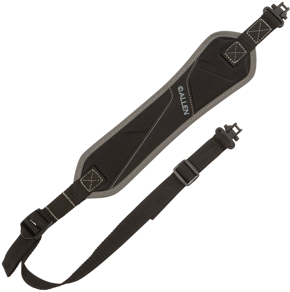 Allen Glenwood Lightweight Padded Rifle and Shotgun Sling Black Nylon Textured Non-Slip with Swivels