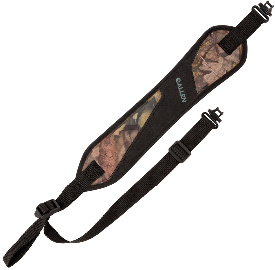 Allen Glenwood Padded Rifle and Shotgun Sling Mossy Oak Break-Up Black Nylon Textured Non-Slip Swivels
