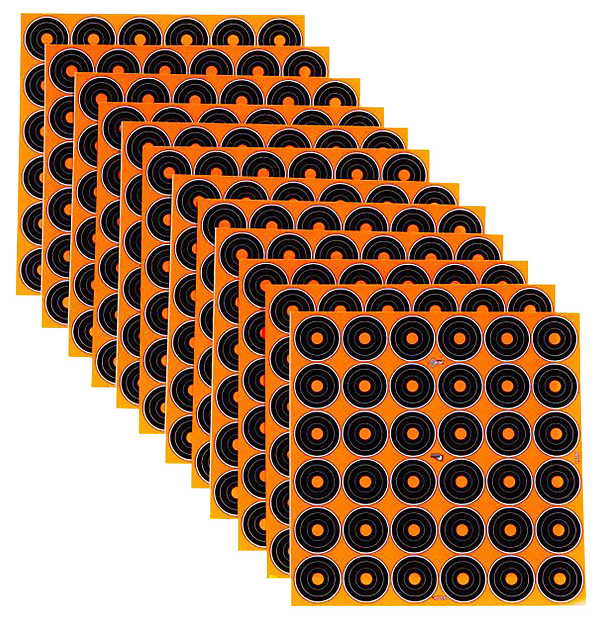 EZ-Aim 15250 1-Inch Splash Reactive Adhesive Bullseye Targets – Black & Orange, 12-Pack