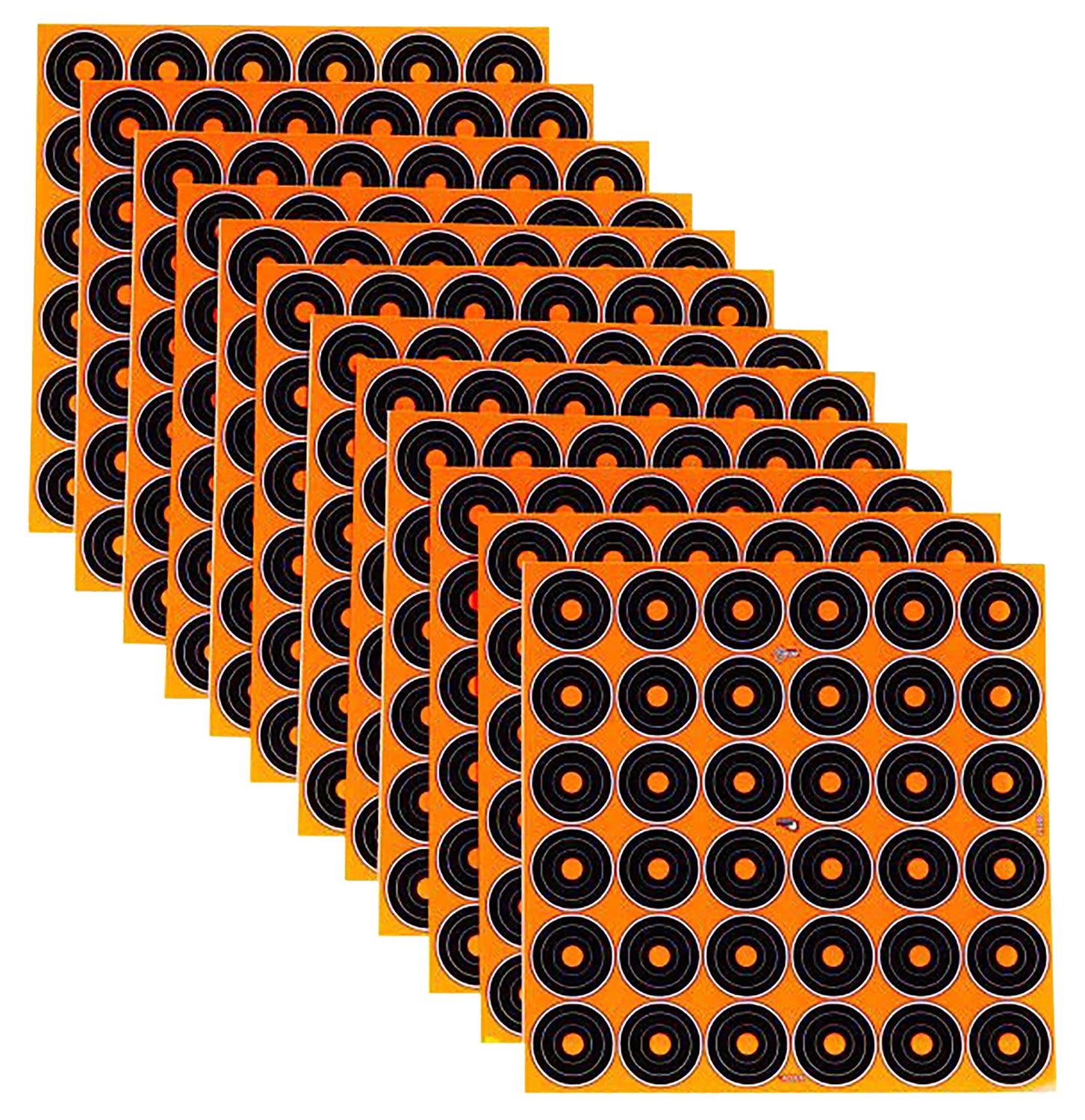 EZ-Aim 15250 1-Inch Splash Reactive Adhesive Bullseye Targets – Black & Orange, 12-Pack