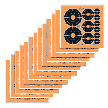 EZ-Aim 15254 Splash Reactive Adhesive Multi-Size Bullseye Target Variety Pack, 12-Pack