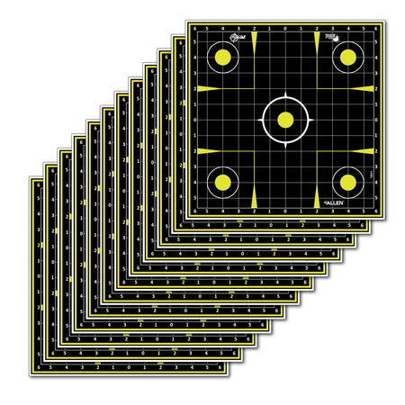 EZ-Aim 15211 Splash Reactive Non-Stick Sight-In Grid Paper Shooting Targets – 12-Pack