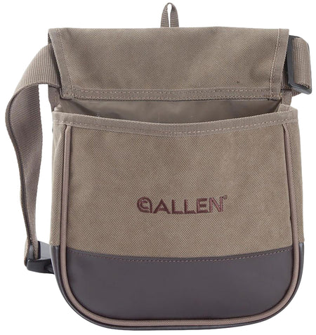 Allen 2306 Double Compartment Shotgun Shell Carrier Tan Canvas Belt Mount