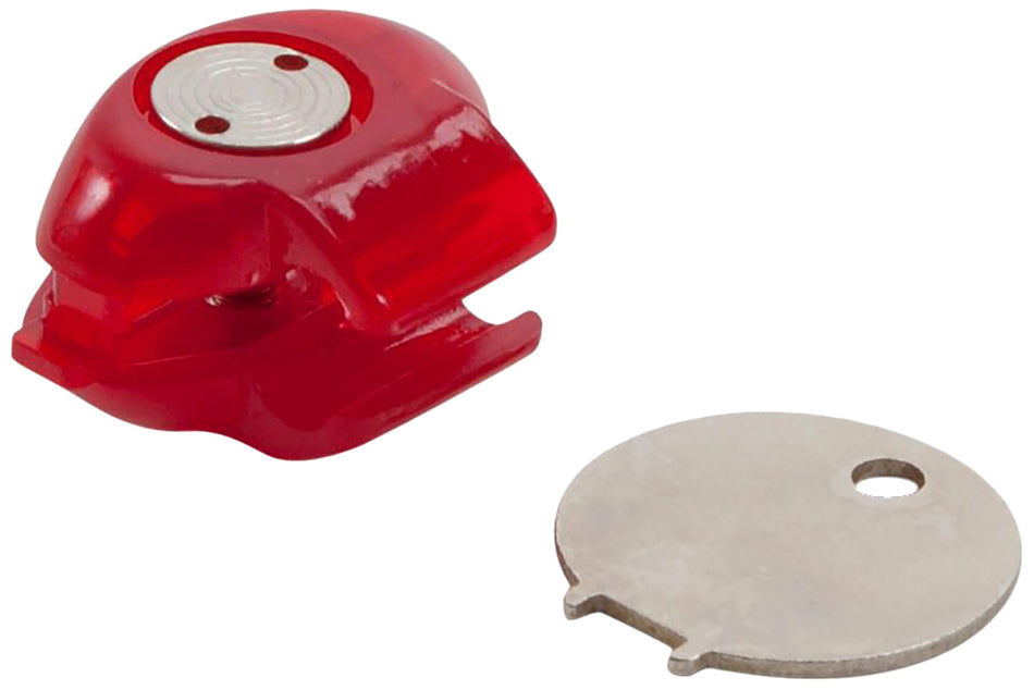 Allen 18511 Handgun Trigger Lock Red Polymer with Key Tool Universal Revolver and Pistol Fit
