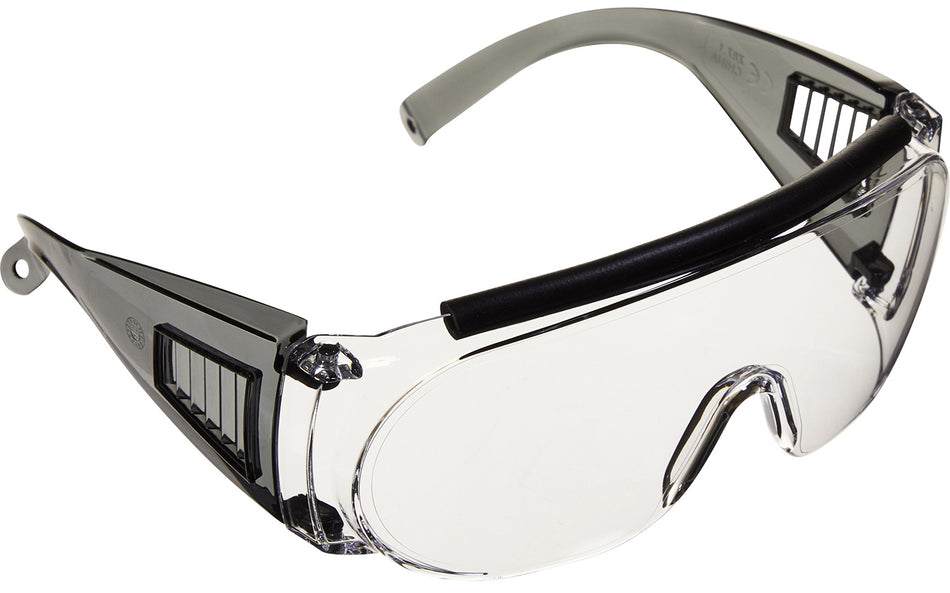 Allen 2169 Over-Prescription Shooting Glasses Clear Lens Gray Frame ANSI Z87.1