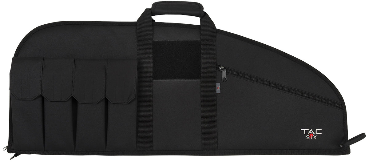 Tac Six Range Tactical 32" Rifle Case Black Endura Morale Patch Loop Lockable