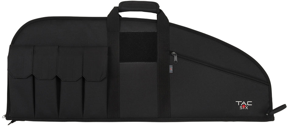 Tac Six Range Tactical 32" Rifle Case Black Endura Morale Patch Loop Lockable
