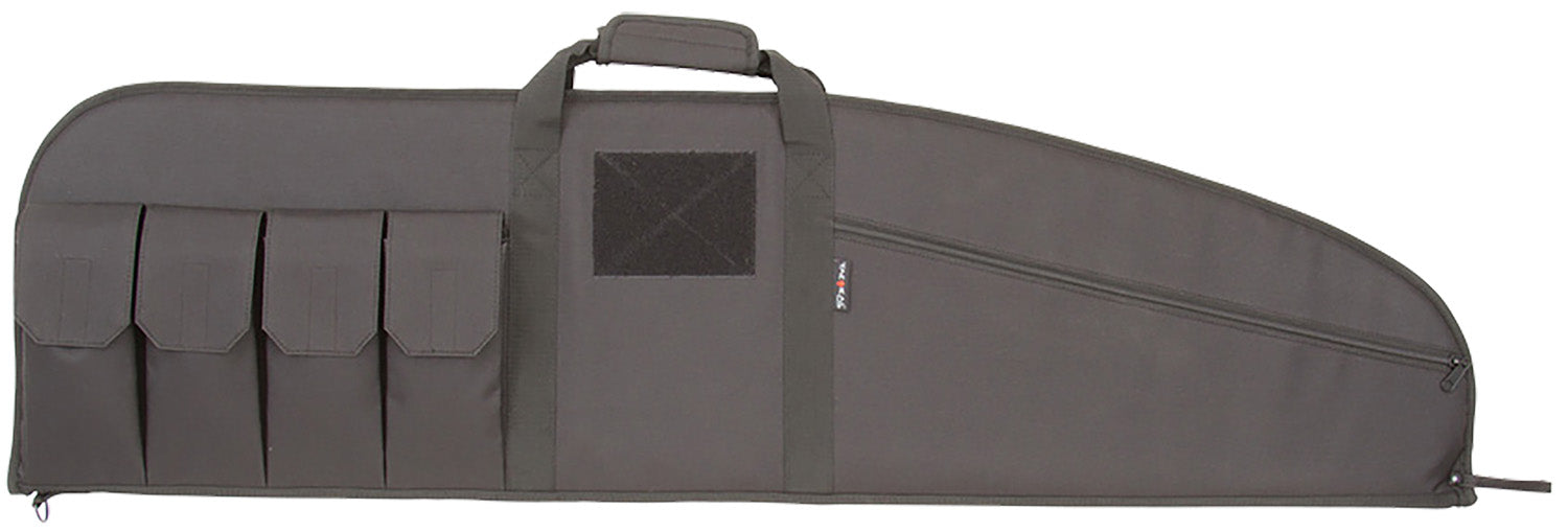 Tac Six Range Tactical 46" Rifle Case Black Endura Morale Patch Loop Lockable