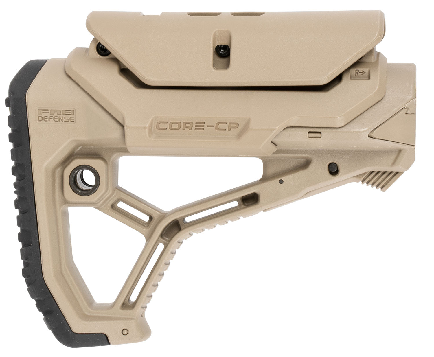 FAB Defense GL-Core CP AR-15/M4 Buttstock with Cheekrest Flat Dark Earth Fiberglass Polymer