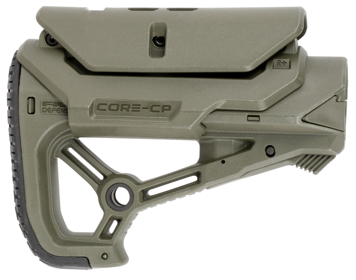 FAB Defense GL-Core CP AR-15/M4 Adjustable Cheekrest Buttstock Olive Drab Green Fiberglass Polymer