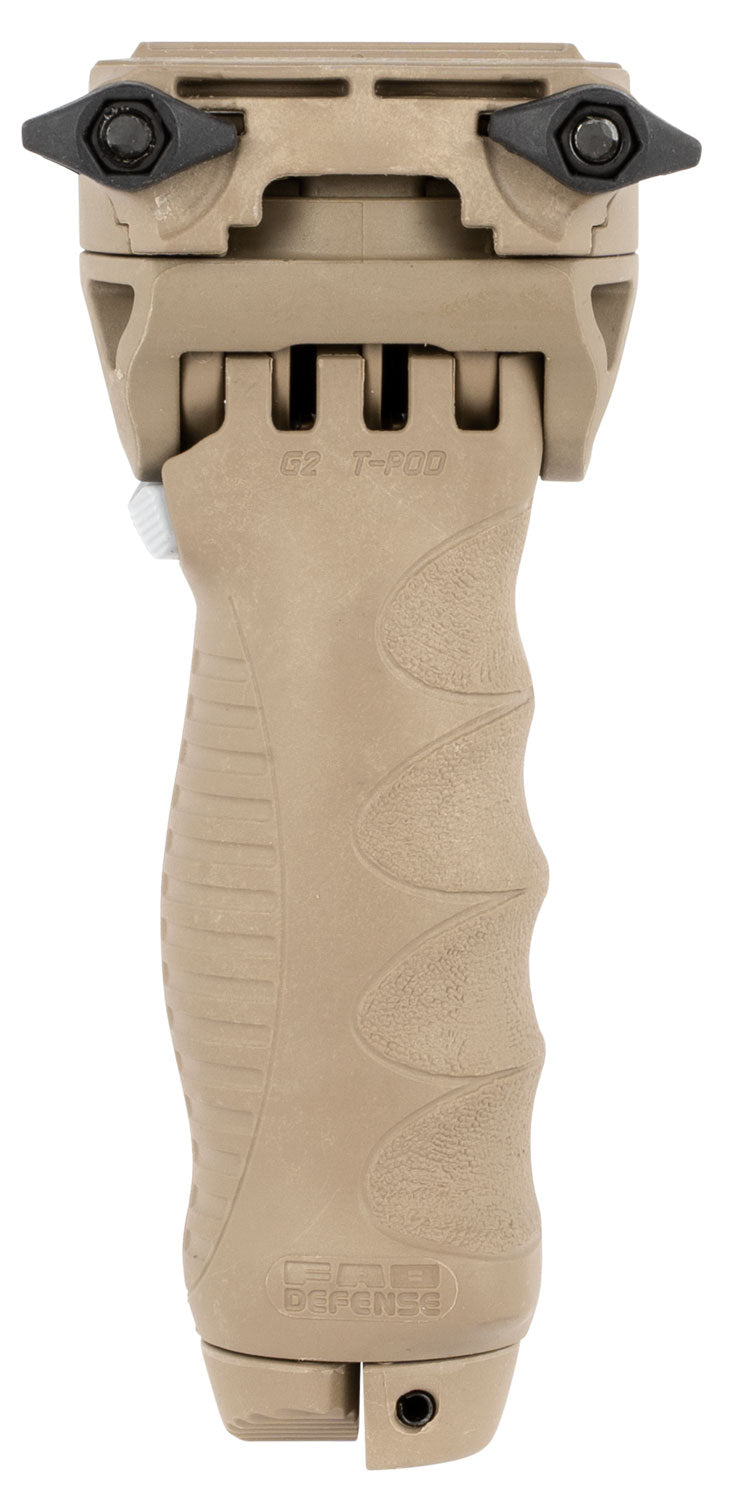 FAB Defense T-Pod G2 Flat Dark Earth Tactical Foregrip & Bipod 5-Position Picatinny Rail Mount