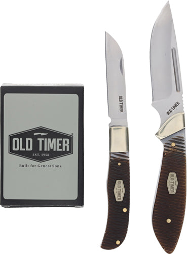 Old Timer Fixed Blade Folder and Cards Combo Set in Gift Tin