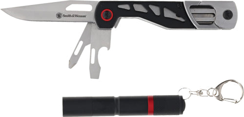 Smith & Wesson Multitool Combo Knife and Light Black