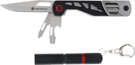 Smith & Wesson Multitool Combo Knife and Light Black